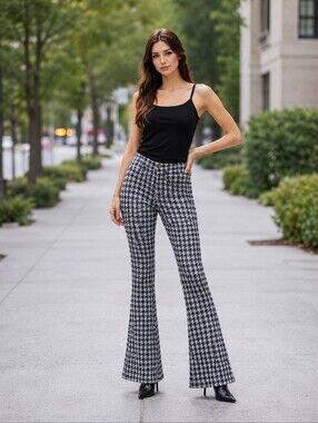 For All Man Kind | Limited Edition Denim Houndstooth Lux Boot Cut Jeans